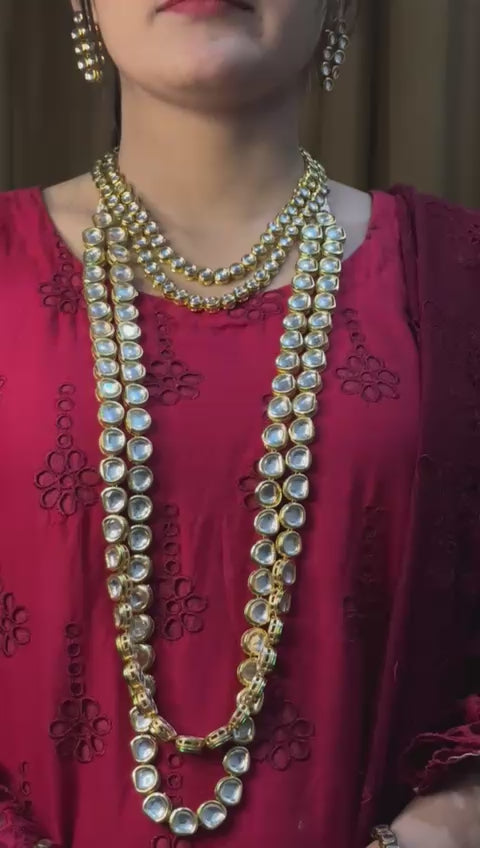 Handcrafted Kundani Necklace Set
