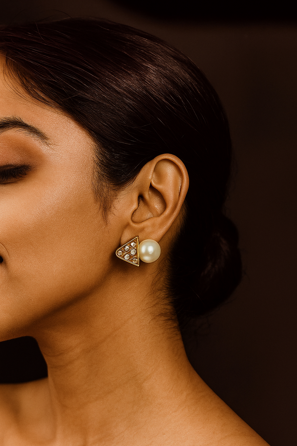Pearl Sparkle Stud Earrings