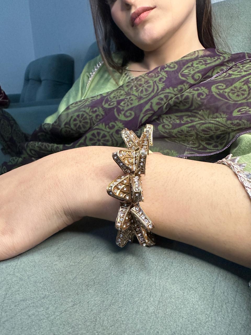 Designer Fabric Style Bracelet