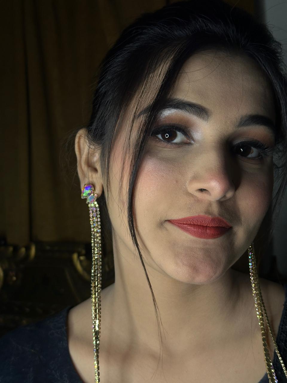 Long Crystal Dangle Earrings