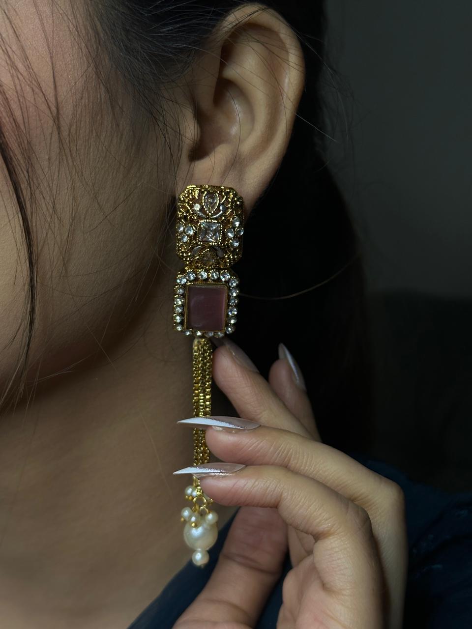 Regal Pearl Drop Earrings