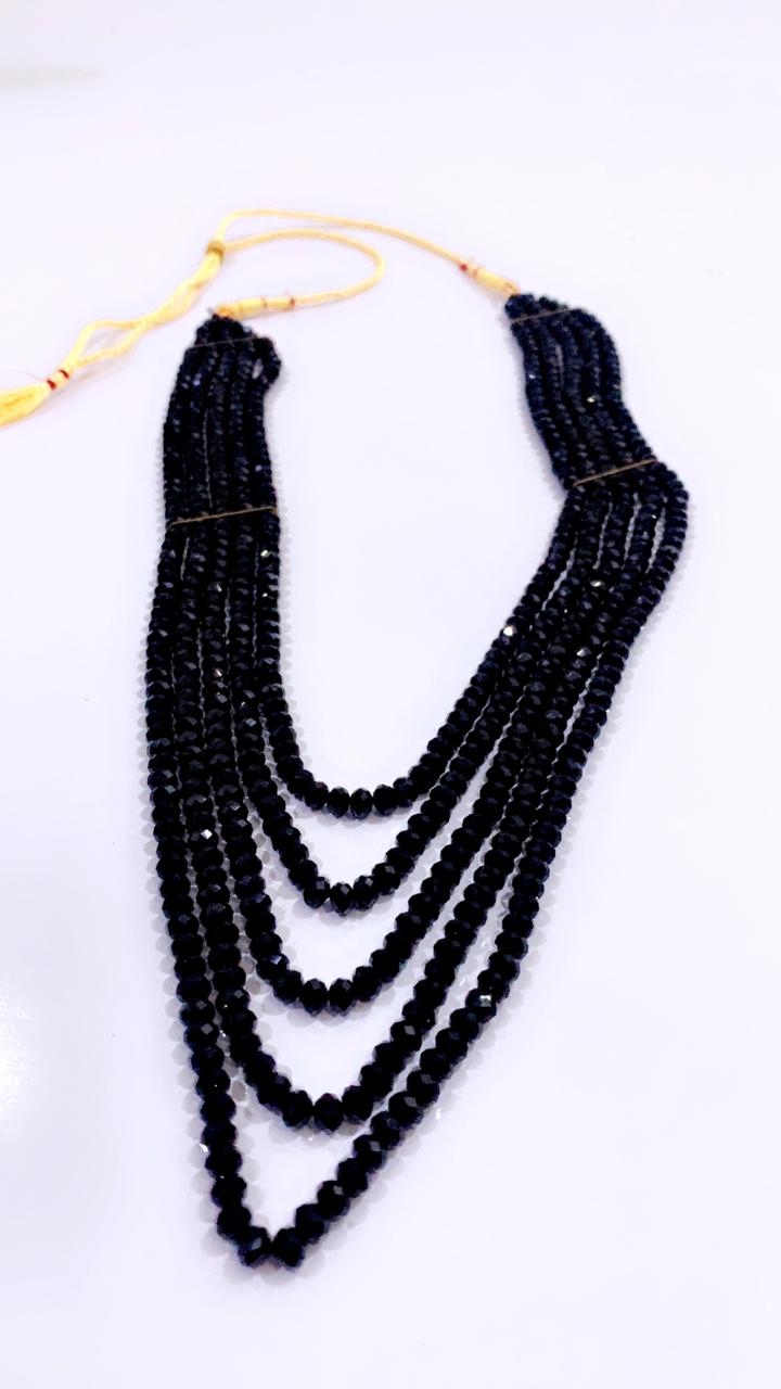 Midnight Elegance Beaded Necklace