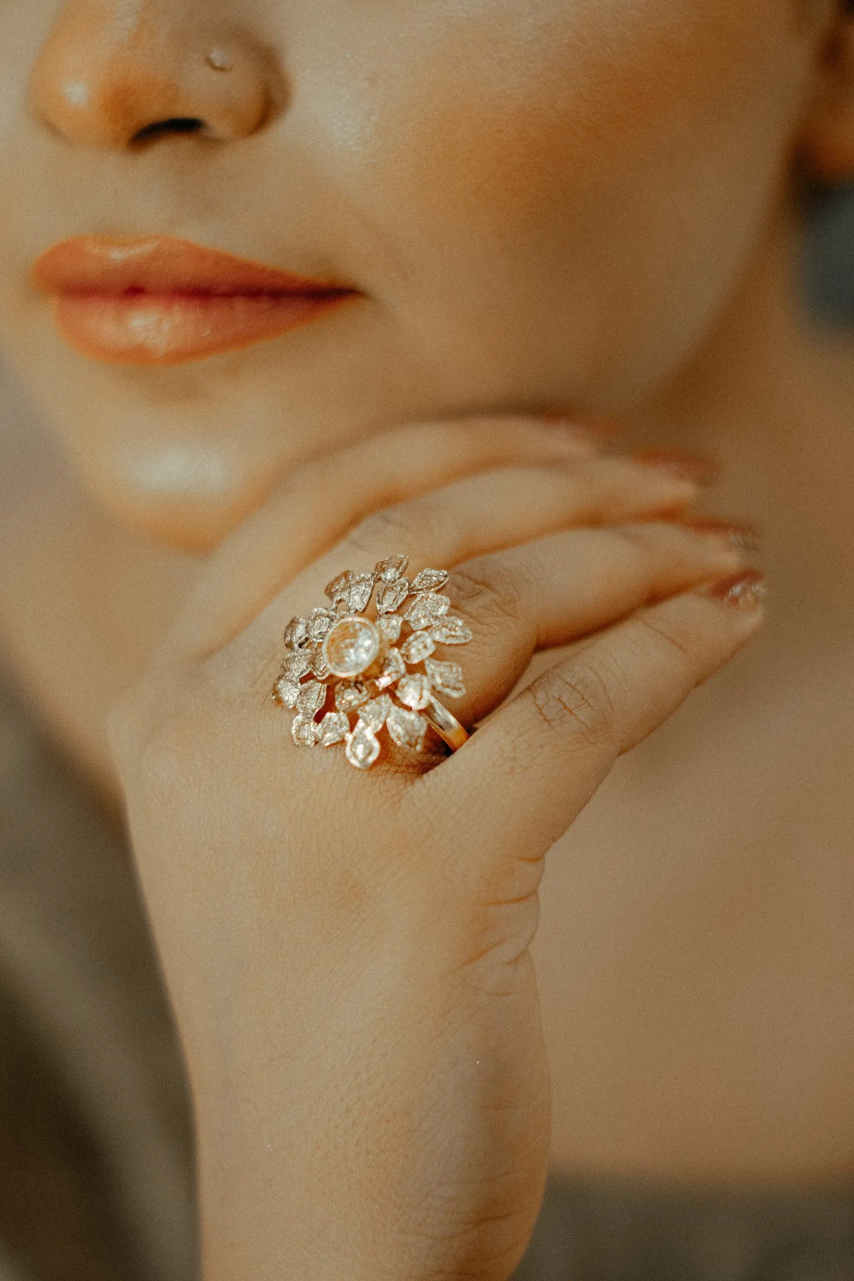 Velvet Bloom Statement Ring