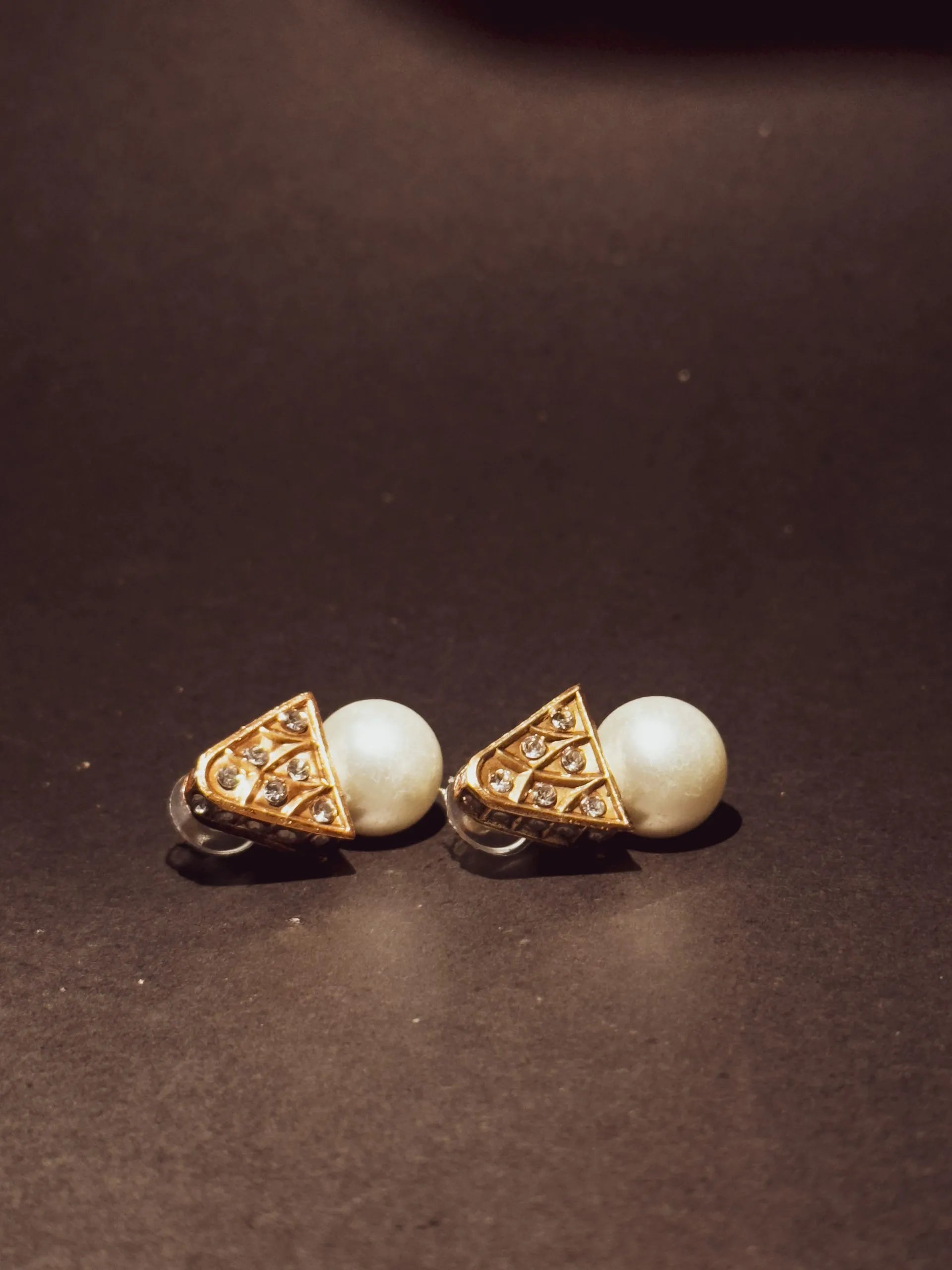 Pearl Sparkle Stud Earrings