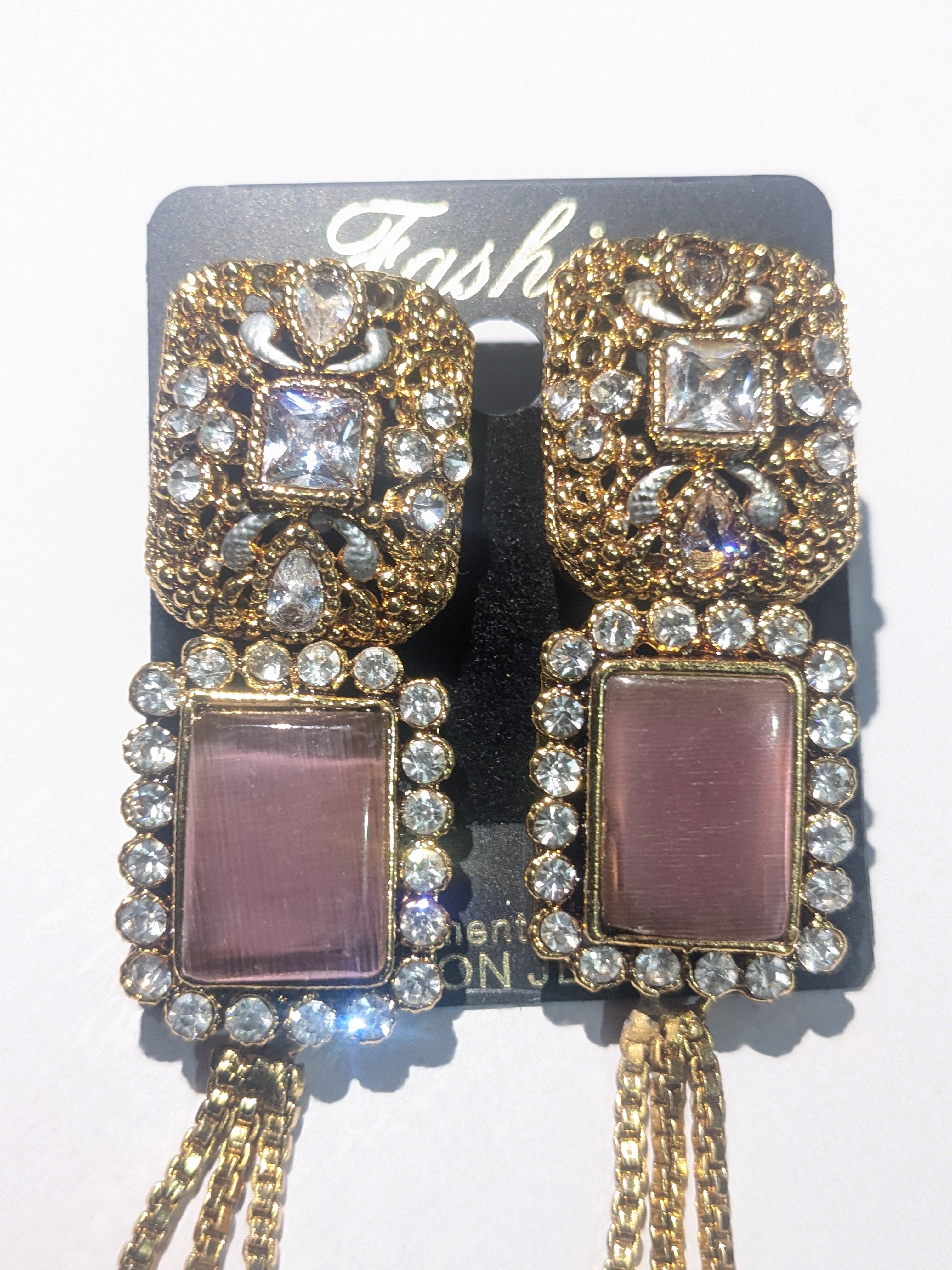 Regal Pearl Dangle Earrings