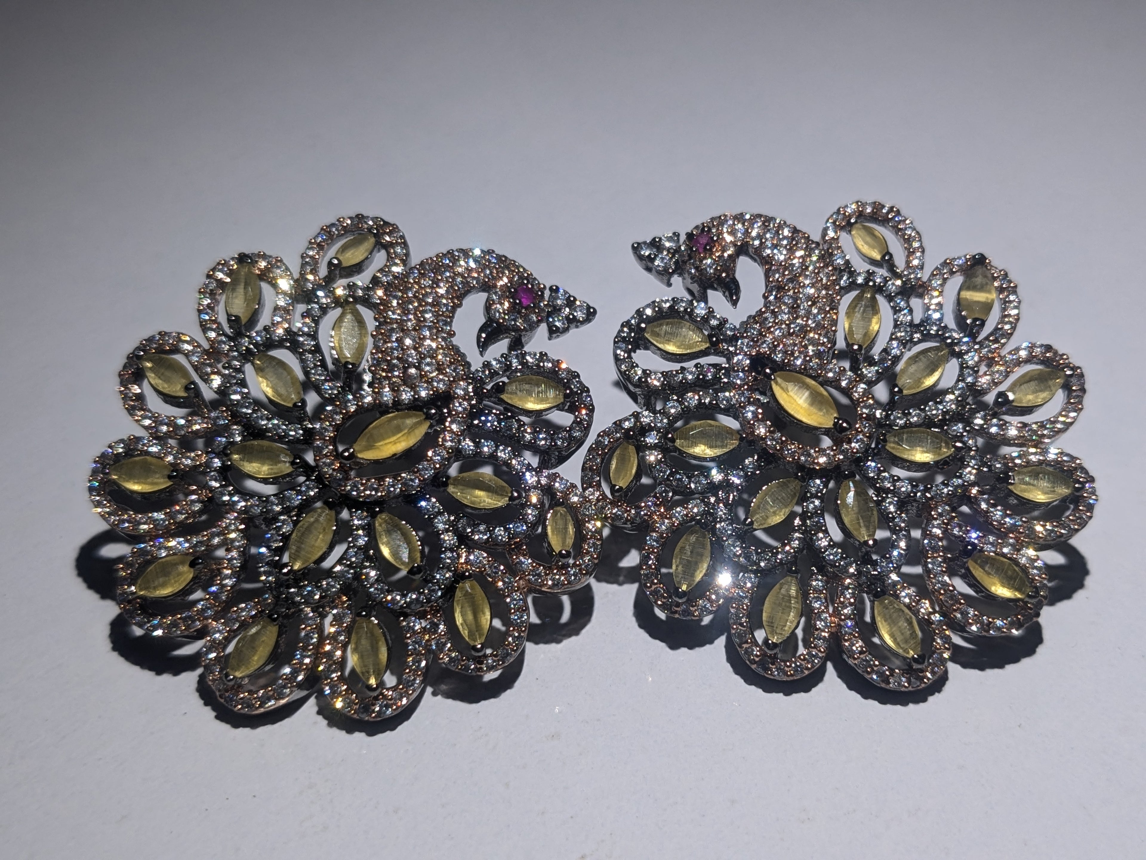 Majestic Peacock Statement Earrings