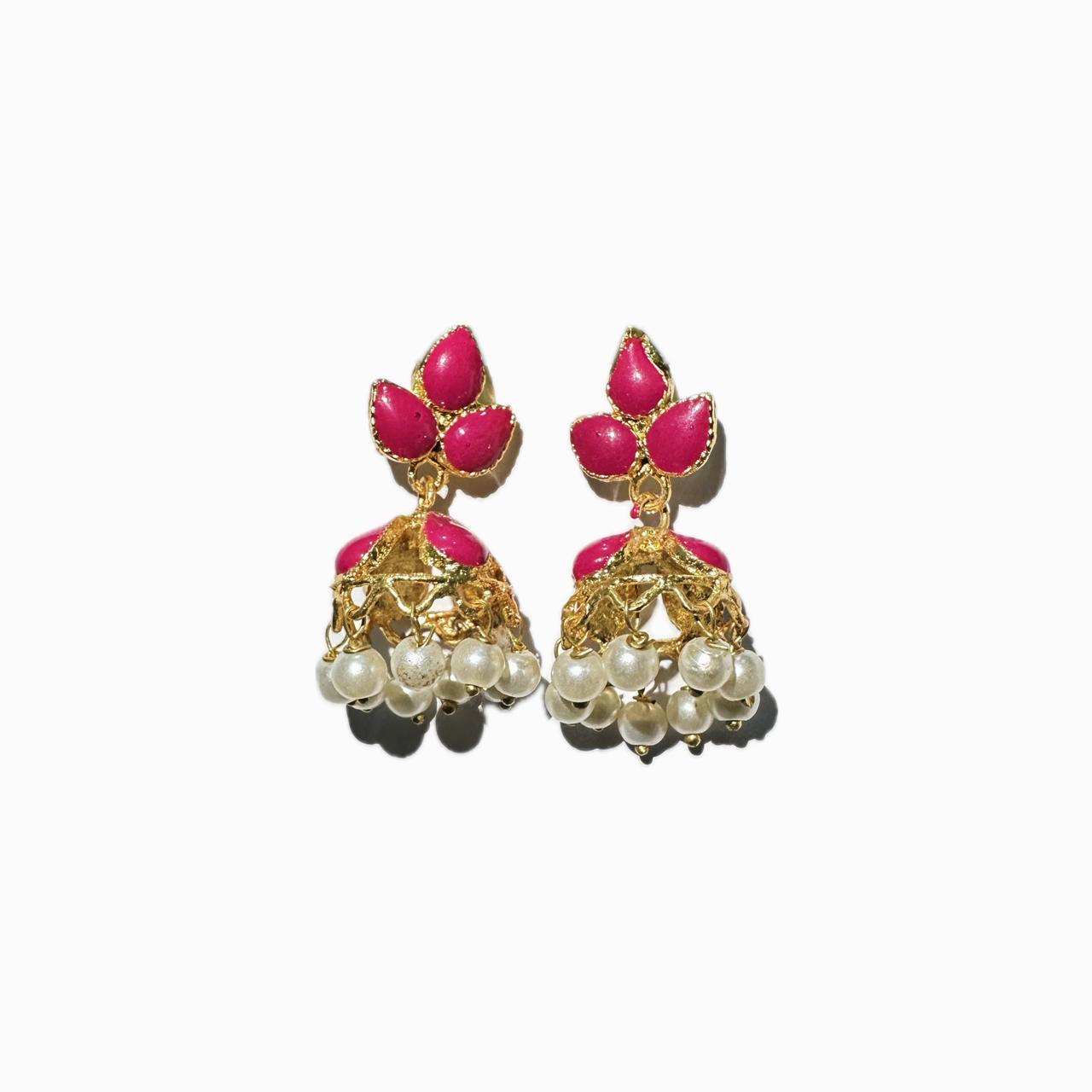 Elegant Pearl Jhumka Earrings