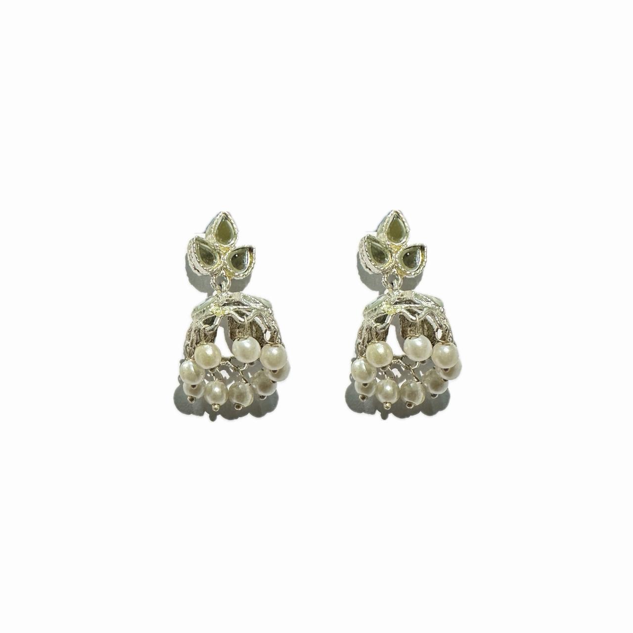 Elegant Pearl Jhumka Earrings