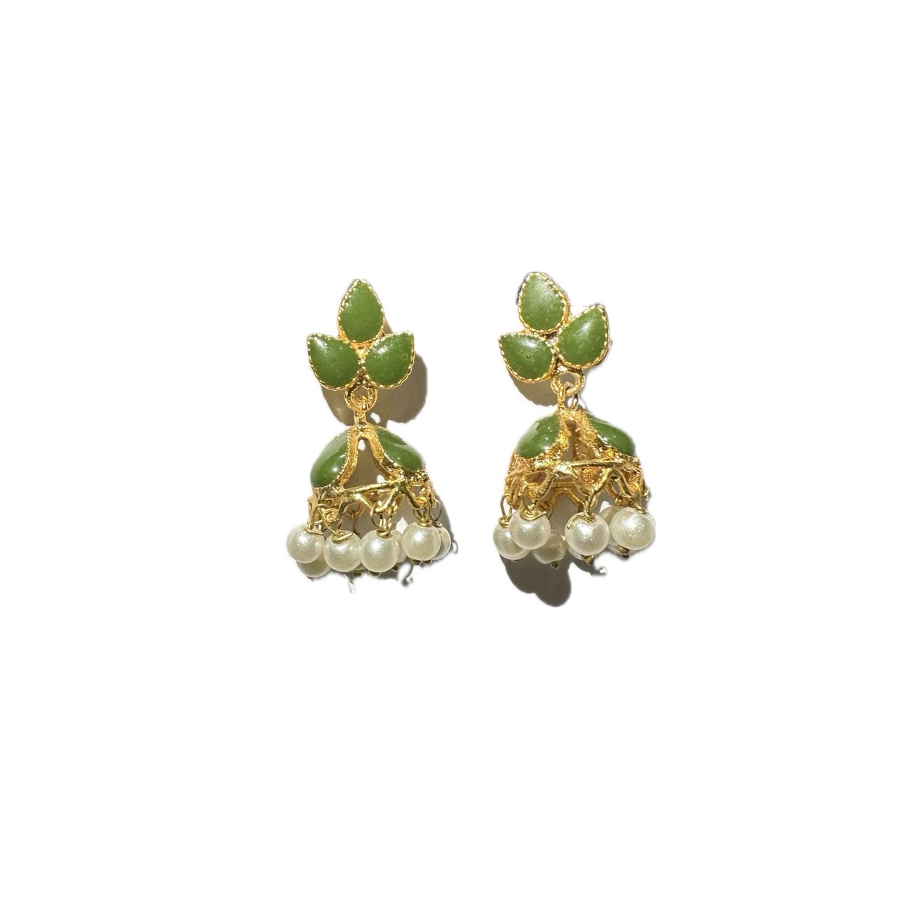 Elegant Pearl Jhumka Earrings