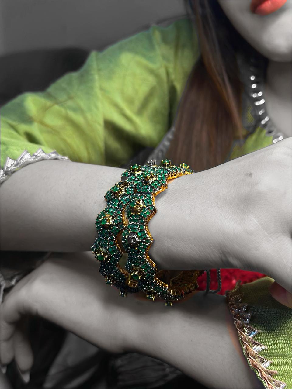 Royal Emerald Charm Bracelet
