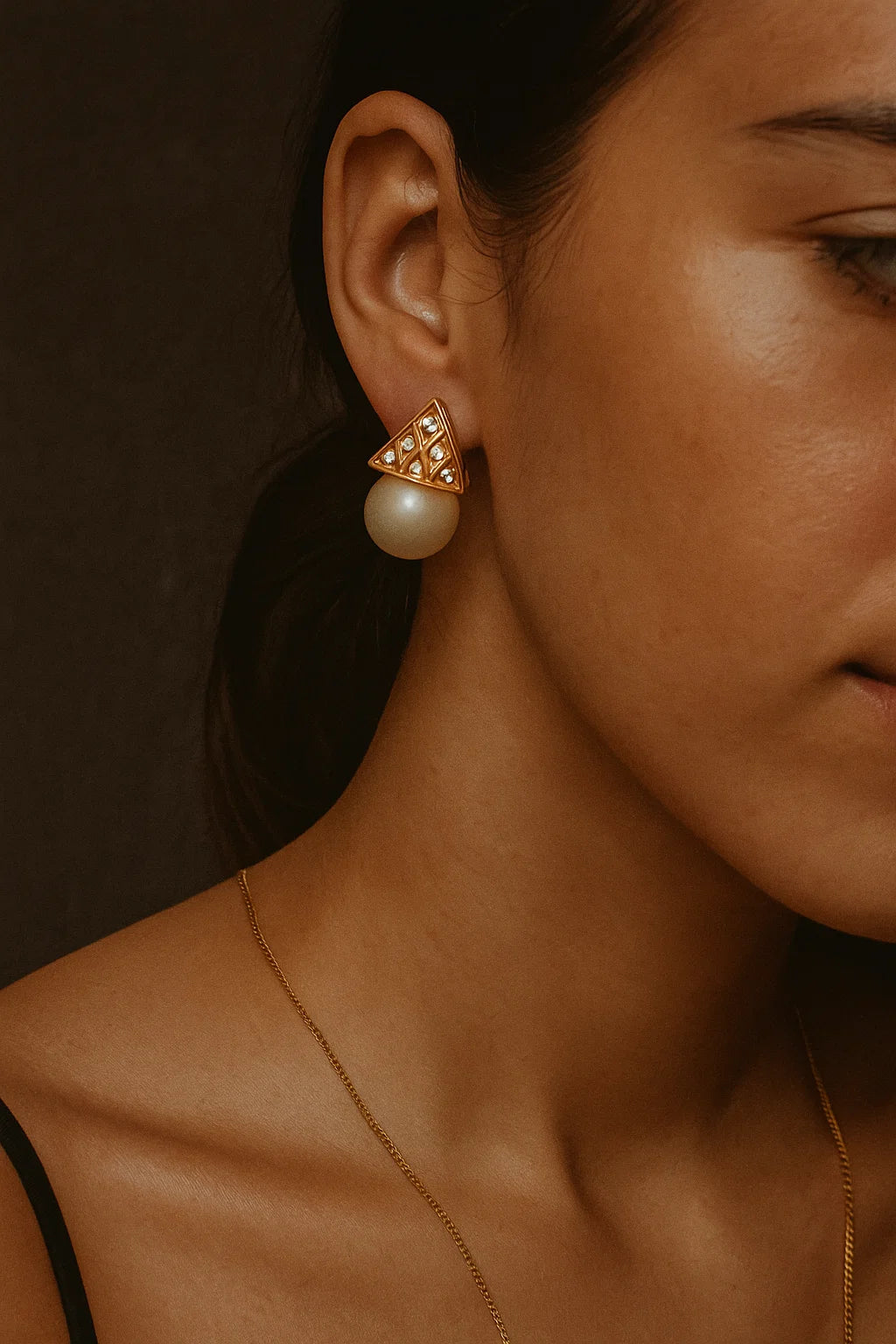 Pearl Sparkle Stud Earrings