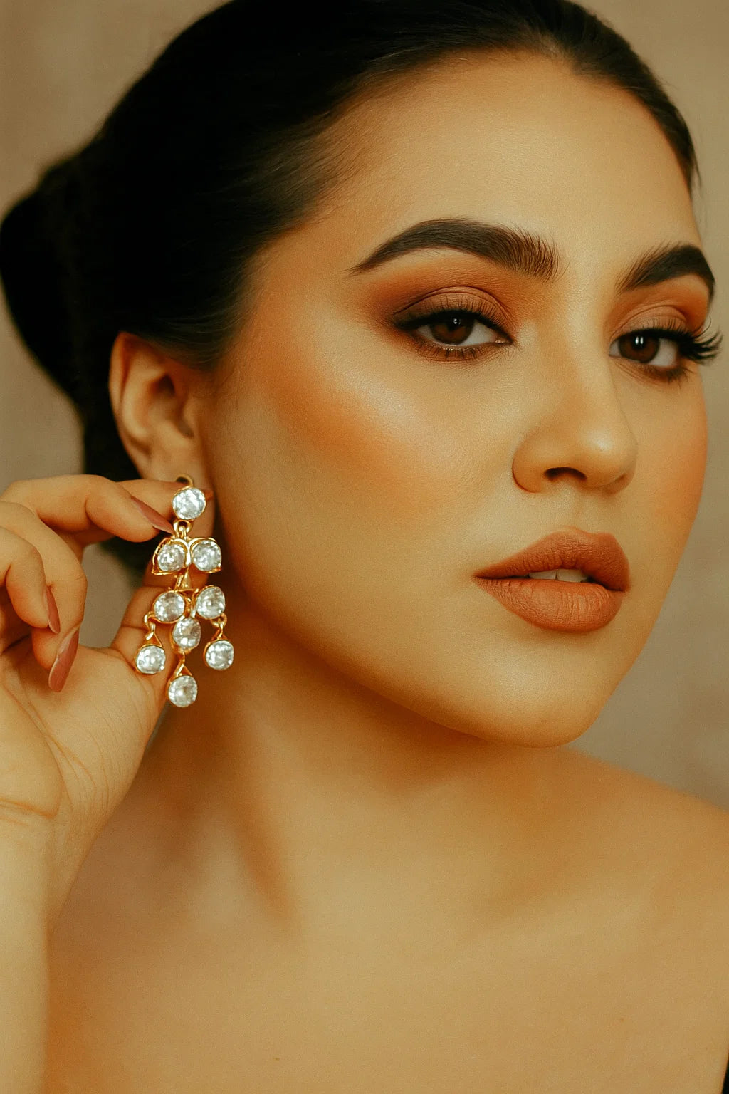 Crystal Drop Cluster Earrings