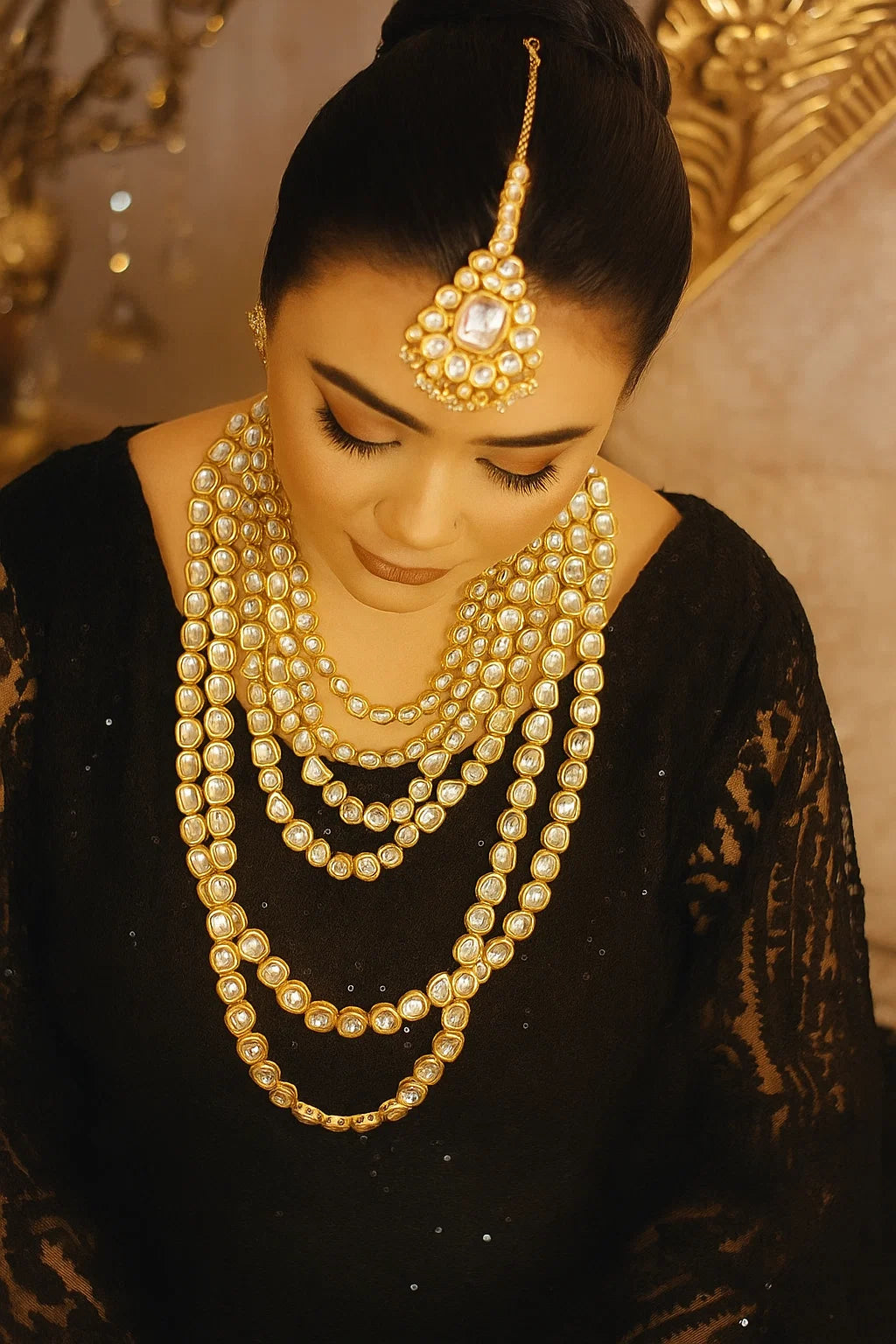 Handcrafted Kundani Necklace Set