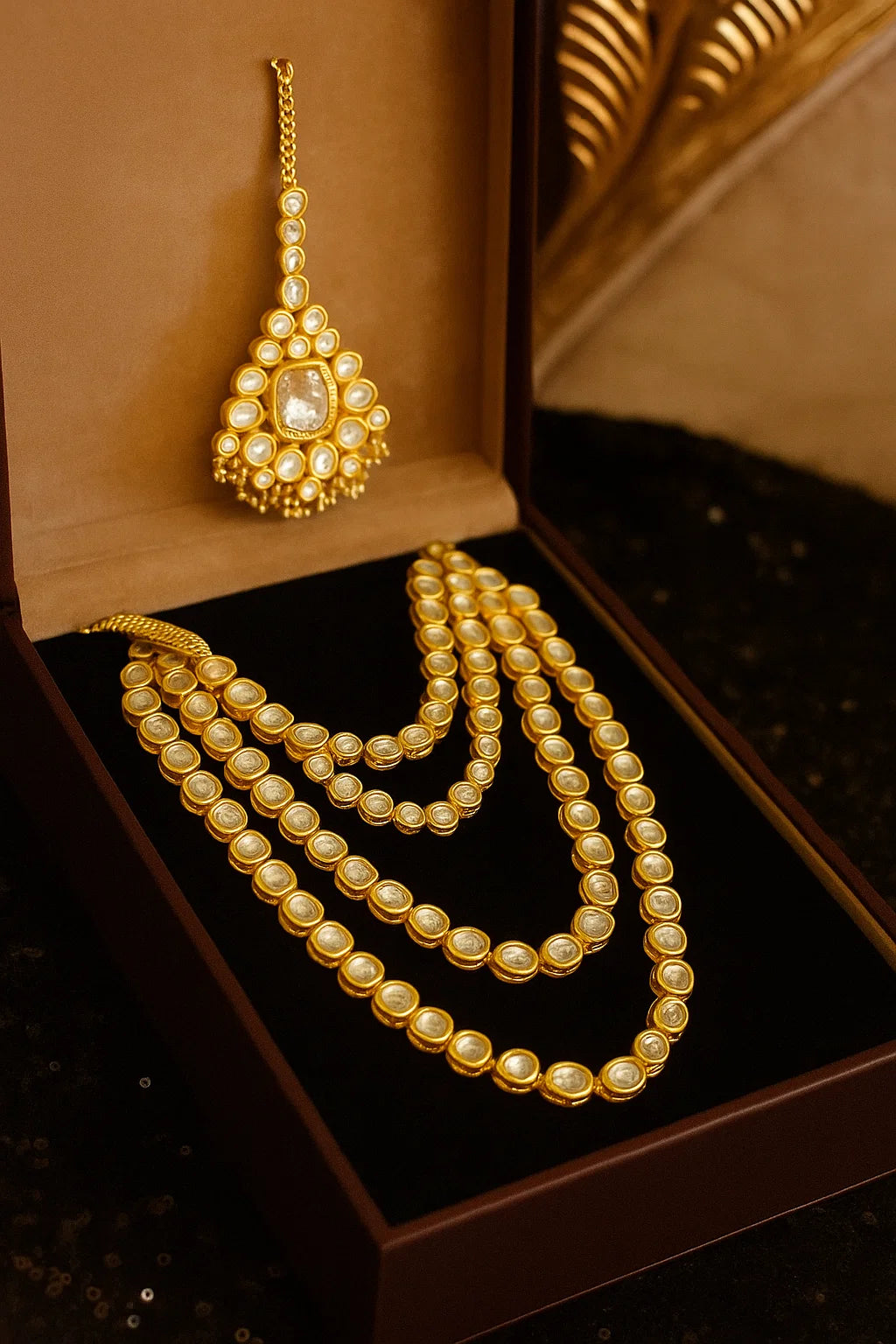 Handcrafted Kundani Necklace Set
