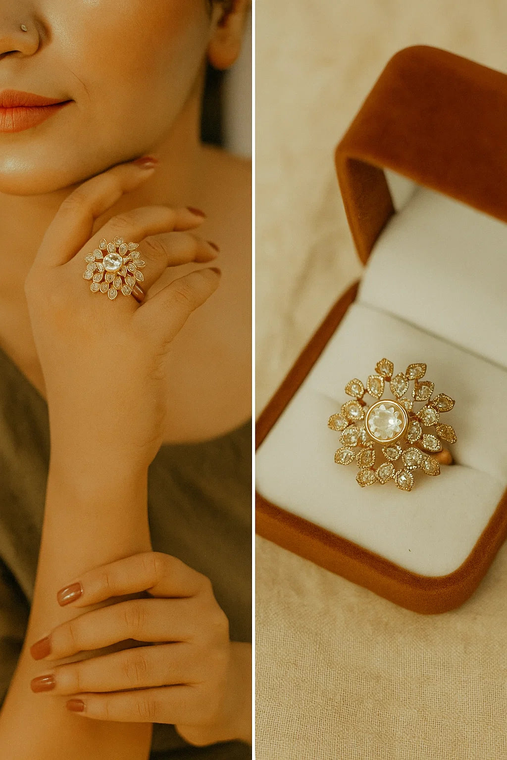 Velvet Bloom Statement Ring